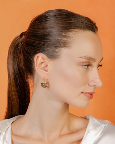 Image of Crystal Earrings for Women, Sparkly Austrian Crystal Disco Ball Earrings, 18K Gold Plated Post Drop Earrings with Colorful Spheres, Hypoallergenic & Lightweight, Ideal Gift for Her