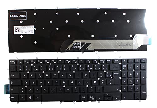 Clavier pour Ordinateur Portable Dell Inspiron 7566 Keyboards4Laptops Noir