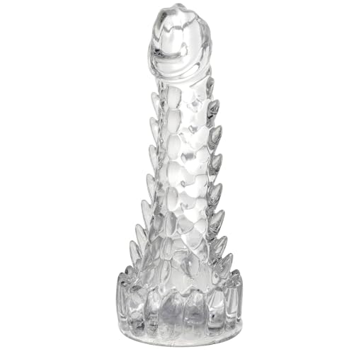 Dragon Dildo,20CM Transparent Monster Dildo Fantasy Mit Saugnapf,Flexibler G Punkt Sex Spielzeug für die Frau und Männer