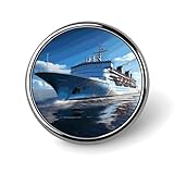 Pin novedoso de barco de ferry oceánico, broche de solapa, insignia, corbata, joyería, decoración para sombreros, chaquetas y camisas.