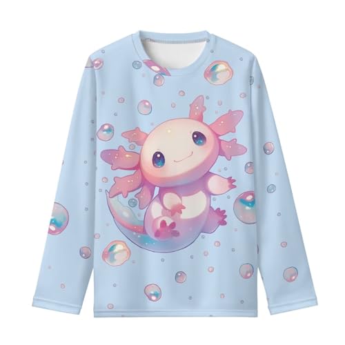 Image of Girls Long Sleeve Shirts Casual Crewneck Soft T-shirts for Girls 3-16 Years Old