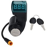 Alomejor Electric Scooter Handle Switch Lock with Display Screen Replacement with 2 Keys Excellent ABS for M5 Electric Scooters