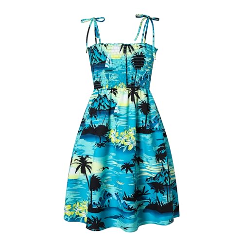 Image of Cromoncent Matching Hawaiian Outfits for Family, Dad and Son Matching Luau Beach Tropical Shirts Mommy Daughter Tropical Sets