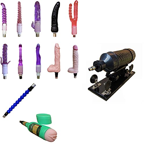 Machine sexe automatique puissante avec 12 accessoires et godes en silicone