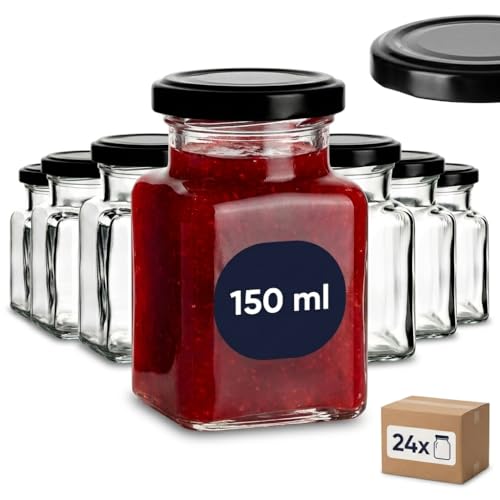 Bocaux de conservation 150 ml carrés et petits pots en verre - 2
