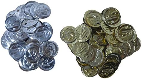 Coins Metal Horus Eye Bead Beads Hammered Disc Charms Round Bracelet Anklets Pendant Necklace Knitting Jewelry Making Belly Dance Dancing Hip Scarf Belt Bra Egypt Egyptian Gold & Silver (200)