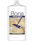 Bona Parkett Polish Glänzend 1 L, Wachs-Pflegemittel für lackierte Holzböden
