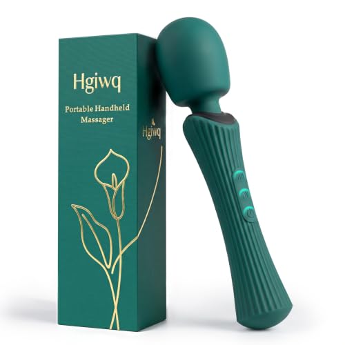 Image of Handheld Personal Wand Massager - 12 Powerful Vibration Modes, Green