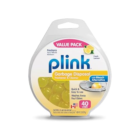 Plink Garbage Disposer Freshener and Cleaner, Sink Disposal Odor Eliminator, Easy-to-Use, Citrus Scents, 40 Capsules Cover