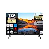 Philips(フィリップス) チューナーレス テレビ 32型 Google TV ネット動画対応 720P HDR10 Bluetooth USB対応 スマートテレビ Dolby Audio Google Cast内蔵 音声検索可能 PHH6569 HDMIケーブル付き (Google tv)