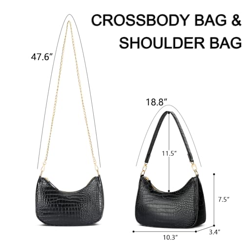 Image of KKXIU Shoulder Bag for Women Cute Hobo Purses and Handbags Retro Clutch Underarm Purse | Cute