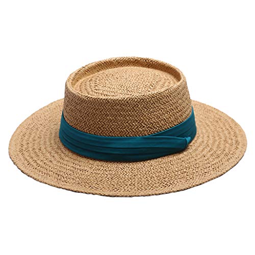 gazechimp 2PCS Chapéu De Panamá De Aba Larga Das Mulheres Chapéu De Panamá Praia Chapéu De Sol