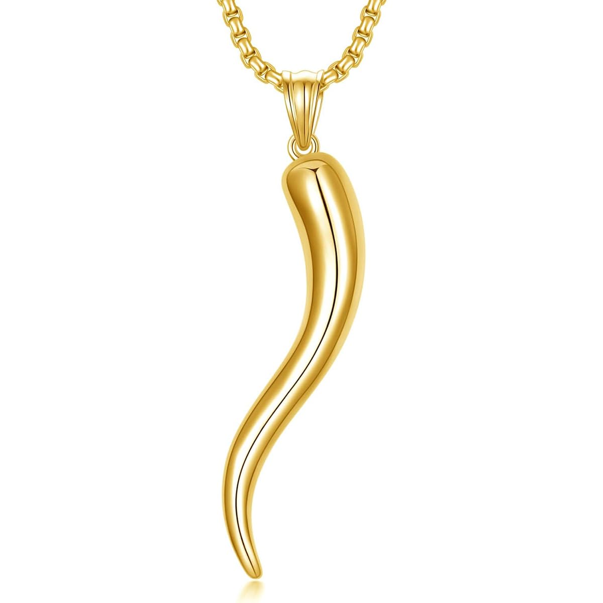 Italienische Horn Kette Italian Halskette Italienisches Hörner Anhänger Silber 925 Glücksbringer Amulett