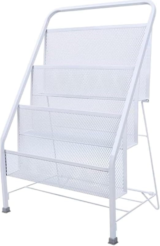 Rutexcマガジンラック 折りたたみ式 シンプルアイアンアートデザイン 絵本ホルダー兼用 組み立て不要 大容量収納 リビングルーム