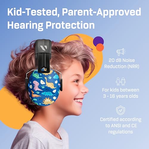 Vanderfields VK-PARENT Kids Ear Protection - Age 3-16 - 26Db - Noise Canceling Headphones Kids - Ear Muffs For Kids - Kids Noise Cancelling Headphones - Earmuffs For Autism, Boys, Girls, Toddlers & Children thumb #1