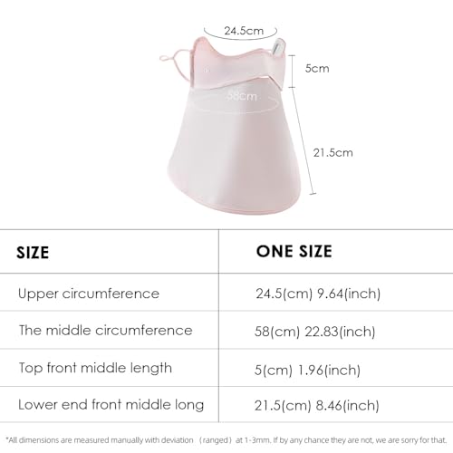 Sun UV Face Mask UPF50+ Neck Gaiter Scarf Breathable Cooling Face Cover for Outdoor Activities Pink&white — view 5