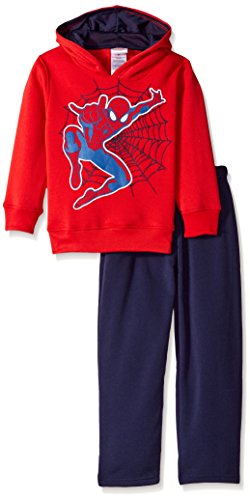 Marvel Boys' 2 Piece Fleece Hoodie and Pant Set Spiderman