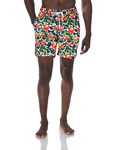 Short de bain homme court imprimé à poches légères