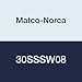 Matco-Norca 30SSSW08 SS Sw Ball Valve Three Piece Full Port Locking Handle 1000 Psi WOG, 2", Silver