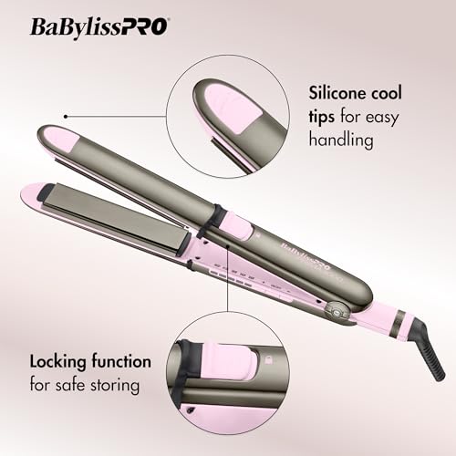 Image of BaBylissPRO Nano Titanium Prima Ionic Hair Straightener - Professional Flat Iron & Curling Iron in One for Stylists, Pro Styling Hair Tool