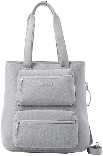 TOTTO - Women's Tote Bag, Model Megumi L, Compartment with 15.4 PC Pocket, Adjustable and Removable Strap, Internal Pocket with Zip, Key Holder, Suitcase Strap, Grey