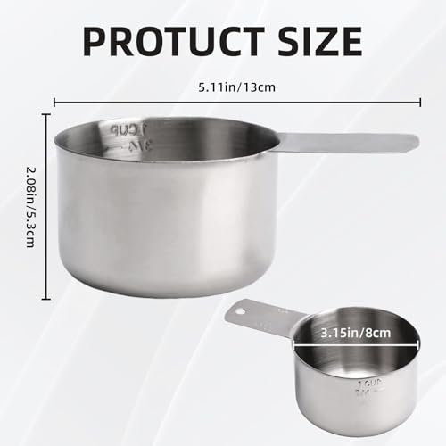 Vaso medidor acero inoxidable 240 ml Gallipower miniatura 2