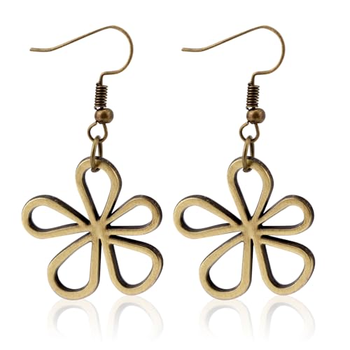 Mikovivi Pendientes Flores Bohemios, Pendientes Colgantes de