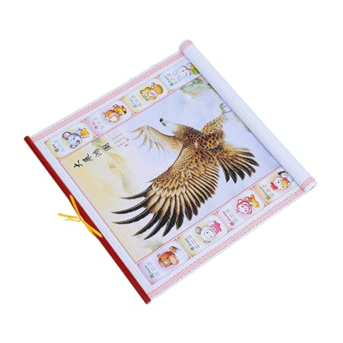 jojofuny 年馬年風水壁掛けカレンダー 伝統的なの月暦と干支入り 馬の縁起物を象徴する省スペースの掛け軸式壁飾り 仕事や家の運気向上に