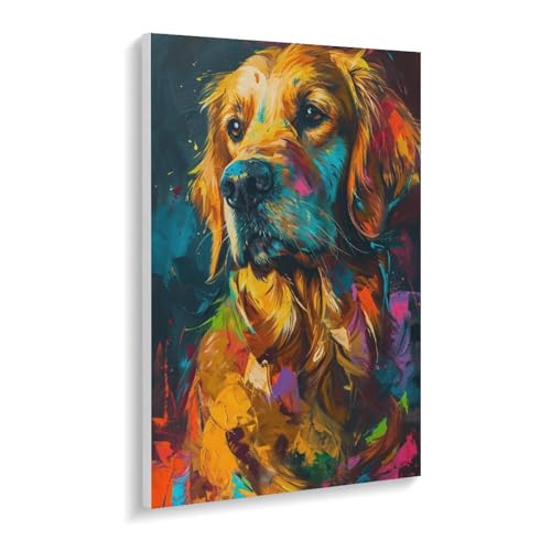 数字油絵 ラッセン カラフルな犬 デジタル油絵 数字キットによる絵画 DIY絵 手塗り かわいい面白い動物 超現実的な動物のイラスト 数字キット塗り絵 壁飾り ホーム オフィス装飾 数字塗り絵 手工芸 初心者 大人 子供 贈り物 30×40cm