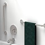 AmeriLuck 2 Pack Bathroom Grab Bar 24-Inch, ADA 500lbs Loading Capacity, Brushed Nickel