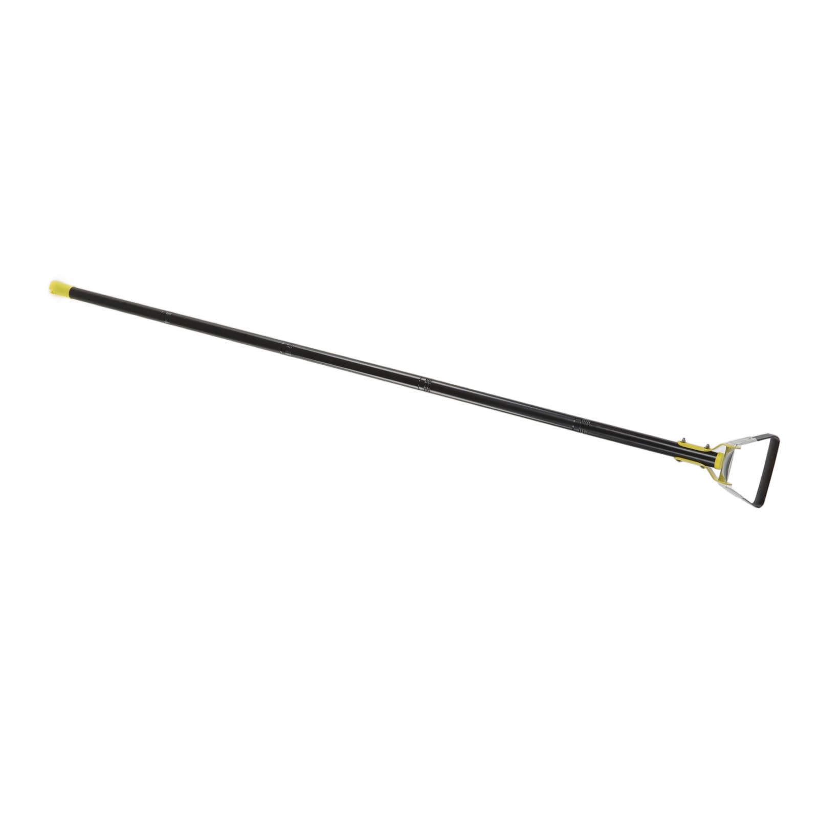 Hula Hoe, azada para deshierbe de Acero Inoxidable con Mango Ajustable de 1,45 m, azada con Estribo de Empuje y tracción para aflojar la Tierra del jardín y Eliminar Las Malas