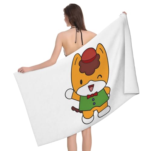 マイクロファイバー バスタオル ぐんまちゃん4 ソフトビーチタオル 超吸収性 クイックドライ ソフトコンフォート 抗菌デオドラント 耐久性のある 多機能 大型バスタオル ユニセックス