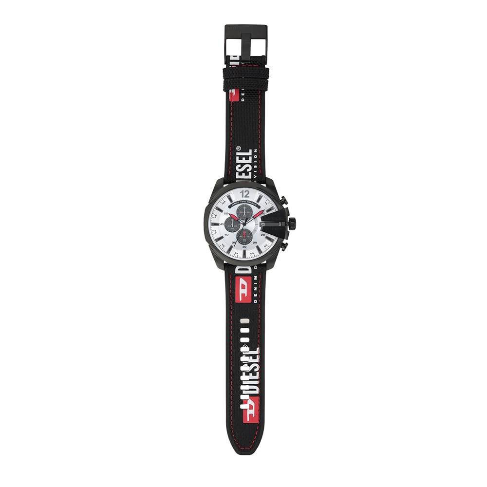 Diesel Chief Series orologio da uomo, movimento cronografo con cinturino in silicone, acciaio inossidabile o pelle