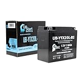UB-YTX20L-BS Battery Replacement for 2011 Kawasaki Jet Ski JS800 SX-R 800 CC Personal Watercraft - Factory Activated, Maintenance Free, Motorcycle Battery - 12V, 18AH, UpStart Battery Brand