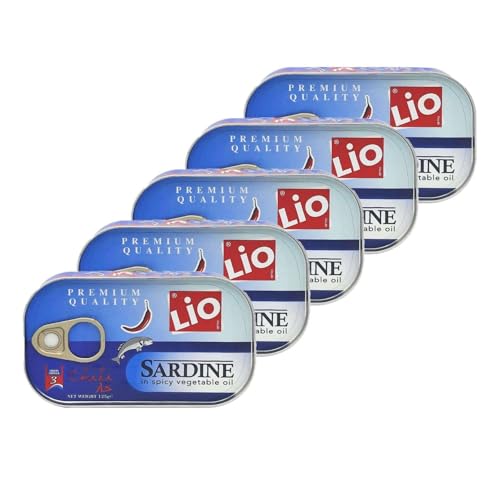 Lot 5x Sardine à l'huile de tournesol pimentée - Boîte 125g