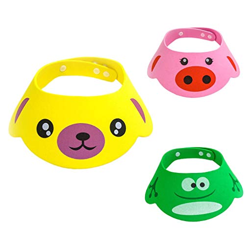 Thicken dos desenhos animados EVA macia do bebê banho de chuveiro Caps Crianças que lavam cabeça de