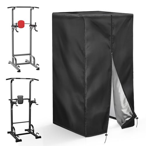 Letsteel Pull Up Station Cover Dustproof-Cover for Pull Up Station/Dip Bar Station for Outdoor Pull Up Rack Machine Protect Home Gym Strength Training Dip Stands Cover (42L x 40W x 64H)