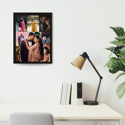 Image of Personalized Photo Frame 8x12 Inch | Custom Collage Photo Frame Gift for Birthday, Anniversary, Couple, Friends | Acrylic Sheet with MDF Back | Wall Decor Memory Frame (D-5)