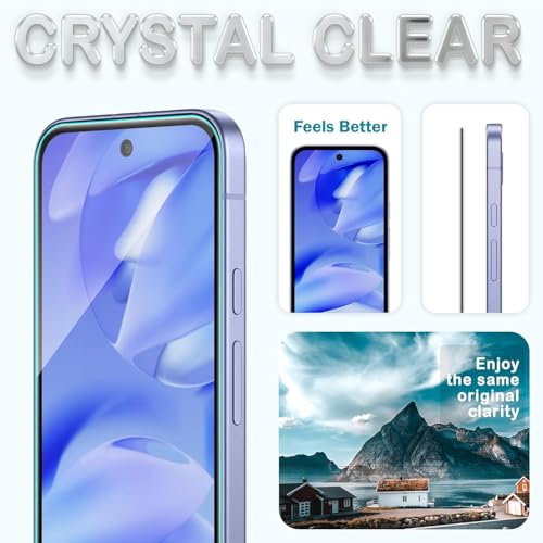Image of Google Pixel 9A Tempered glass Screen Protector For Google Pixel 9A 5G with Full Edge Protection and Easy Self-Installation Kit