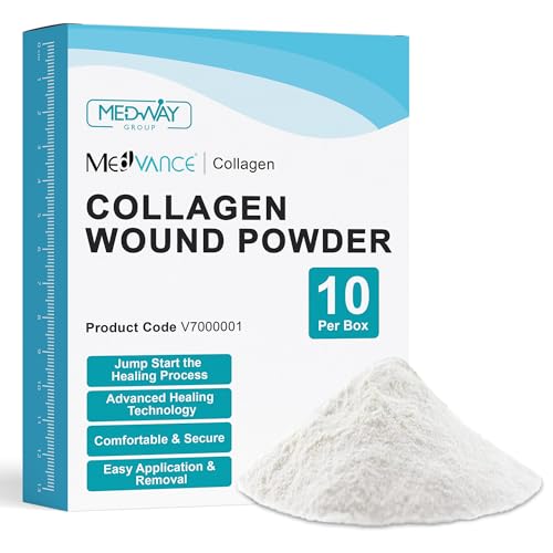 MedVance Collagen Powder for Wounds 10 Pack Tissue Repairing Collagen Wound Powder Versatile Easy-to-Use Wounds Care Product for Inflammation Management