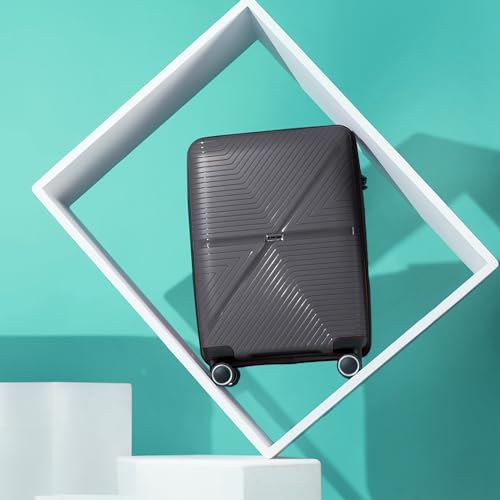 Image of Stony Brook by Nasher Miles Axis Hard-Sided Polypropylene Cabin Luggage Dark Grey 20 inch |55cm Trolley Bag