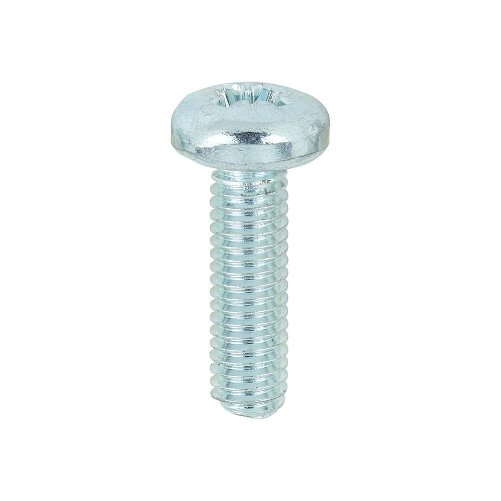 Timco 6020Ppm Metric Threaded Machine Screws - Pz - Pan Head - Zinc M6 X 20 Box 100