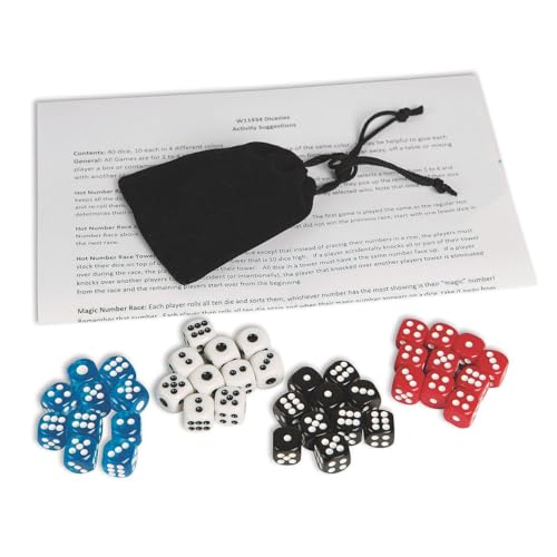 Dicezies Juego con dados ergonómicos de alta resistencia para partidas rápidas de salón