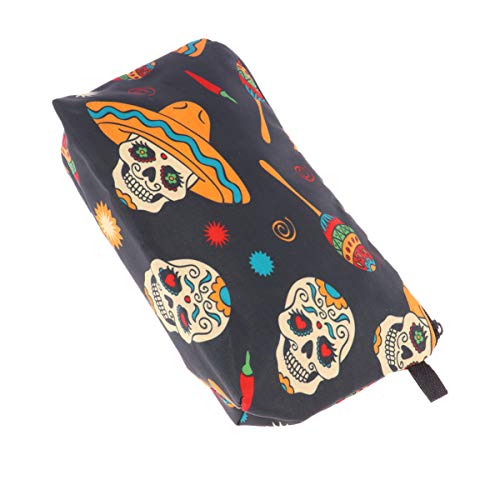 PIXNOR Dia Das Bruxas Saco de Maquiagem CrÃ¢nio Saco CosmÃ©tico Pequena Bolsa de Maquiagem para Mulh