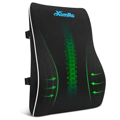 XomRo Lumbar Support Pillow Cushion Office Chair Car Seat Memory