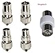 RUNCCI-YUN Koaxial verteiler 2-Fach,Antennen Verteiler, BK Verteiler 0-1000 MHz für DVB-T/BK,T-Adapter Verteiler für Kabelfernsehen+5 xTV-Antennen-Koaxialstecker+2pcs Antennen Verteiler Kabel