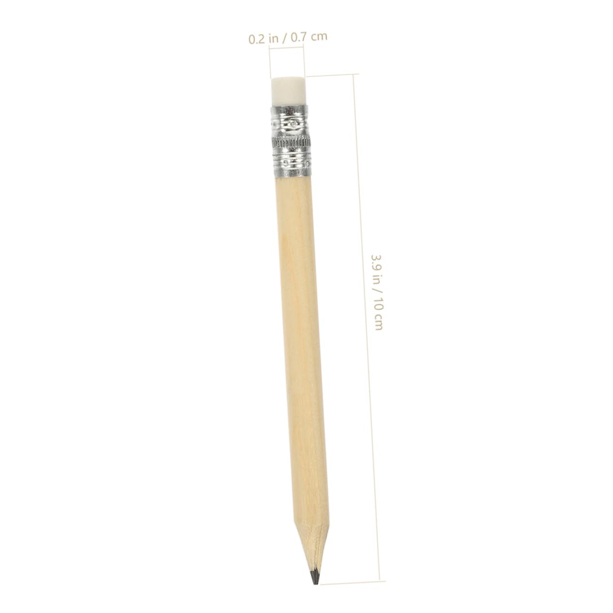 Amazon.co.jp: Lurrose ミニ木製鉛筆 10cm 丸軸 消せる短い鉛筆