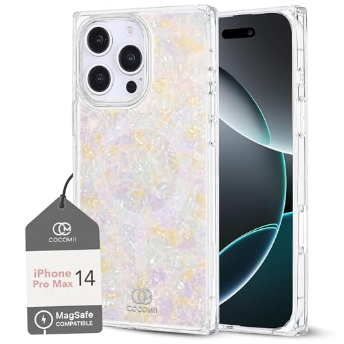 Image of COCOMII Rectangle for iPhone 14 Pro Max Case, Aurora Opal