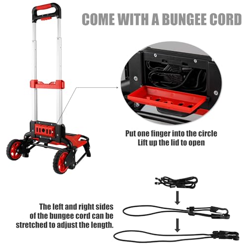 Carrito plegable para compras APOXCON con bolsa impermeable miniatura 5