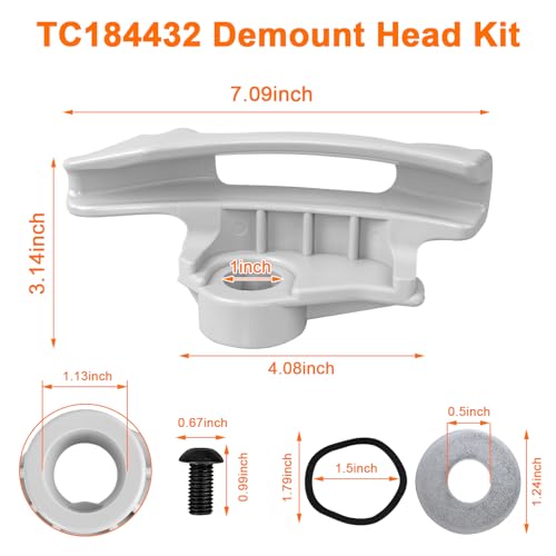 Image of showingo TC184432 Tire Changer Duck Head Kit, Low Profile Nylon Mount /Demount Head, Larger Channel for Difficult Wheels, Compatible with Coats Tire Machine, Replaces 8184432 8184426 TC184432, 1Pack